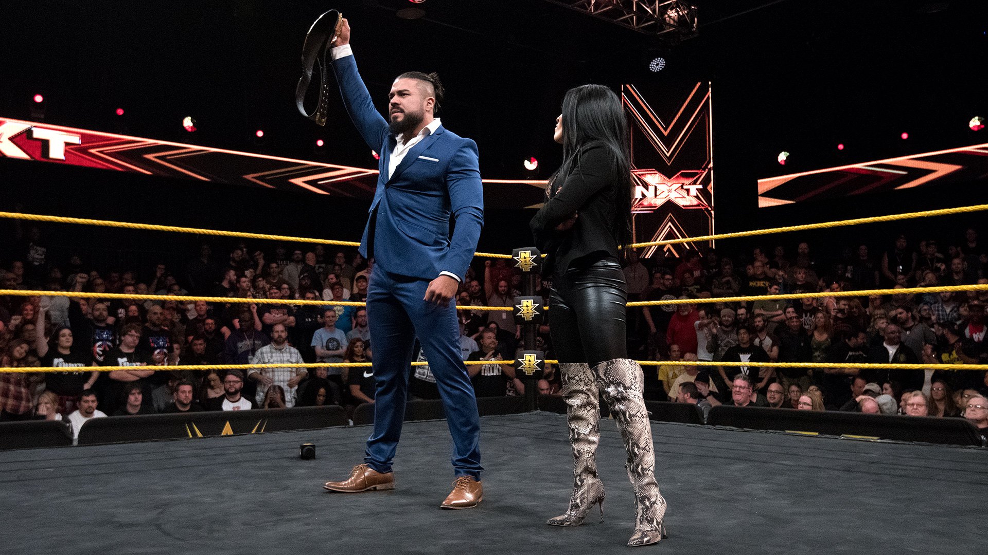 NXT Champion Andrade “Cien” Almas demanded that Aleister Black show up next week to pay for his “disrespect”
