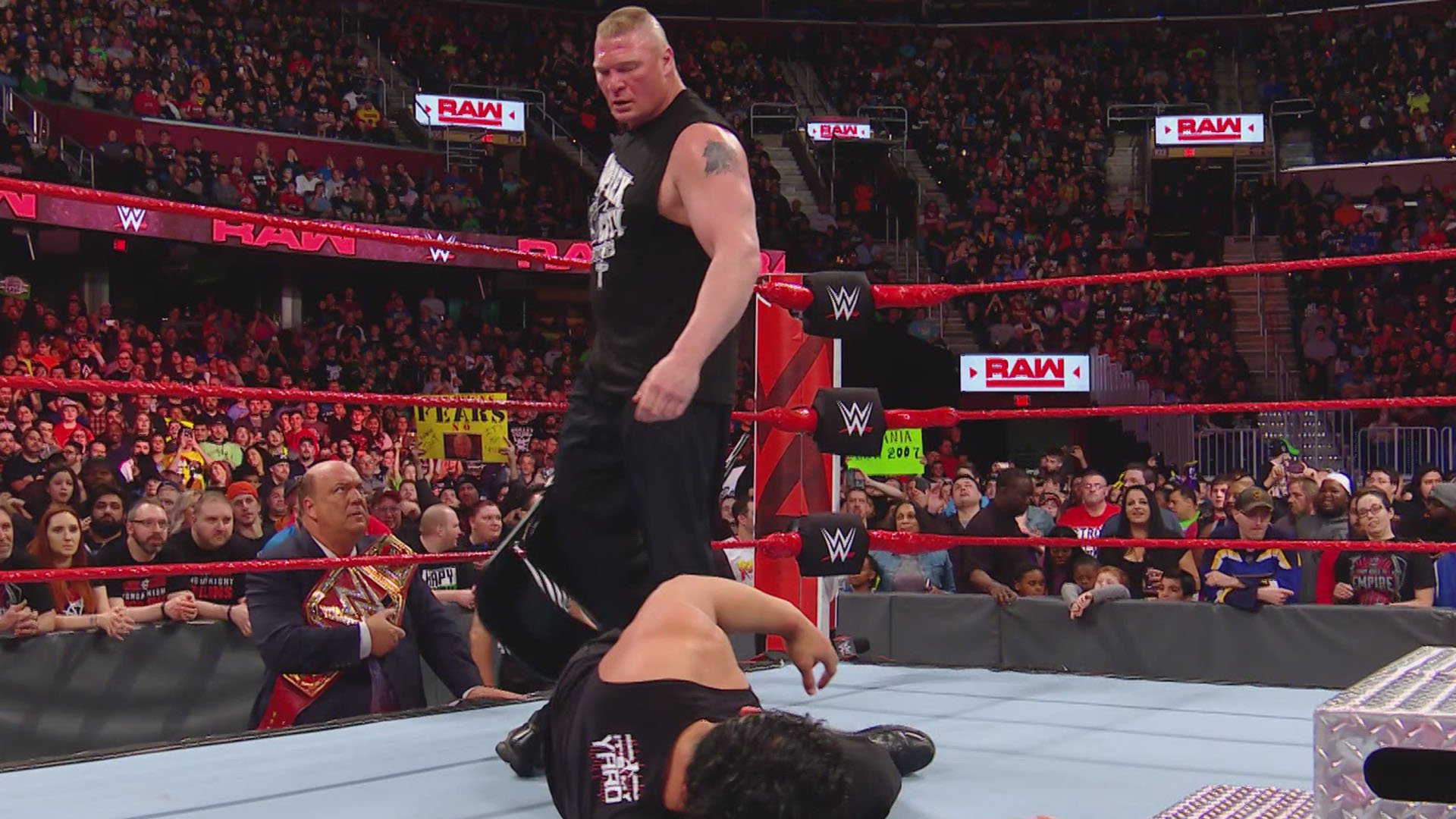 Roman Reigns confronted Universal Champion Brock Lesnar