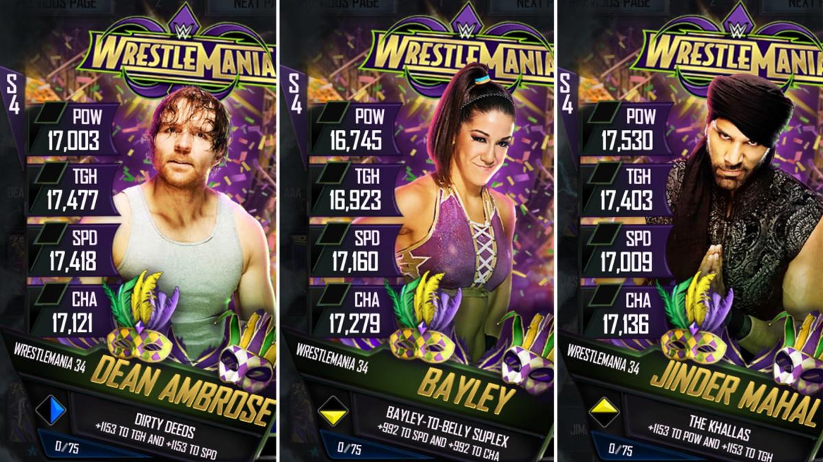 WWE SuperCard WrestleMania 34 Tier update details revealed