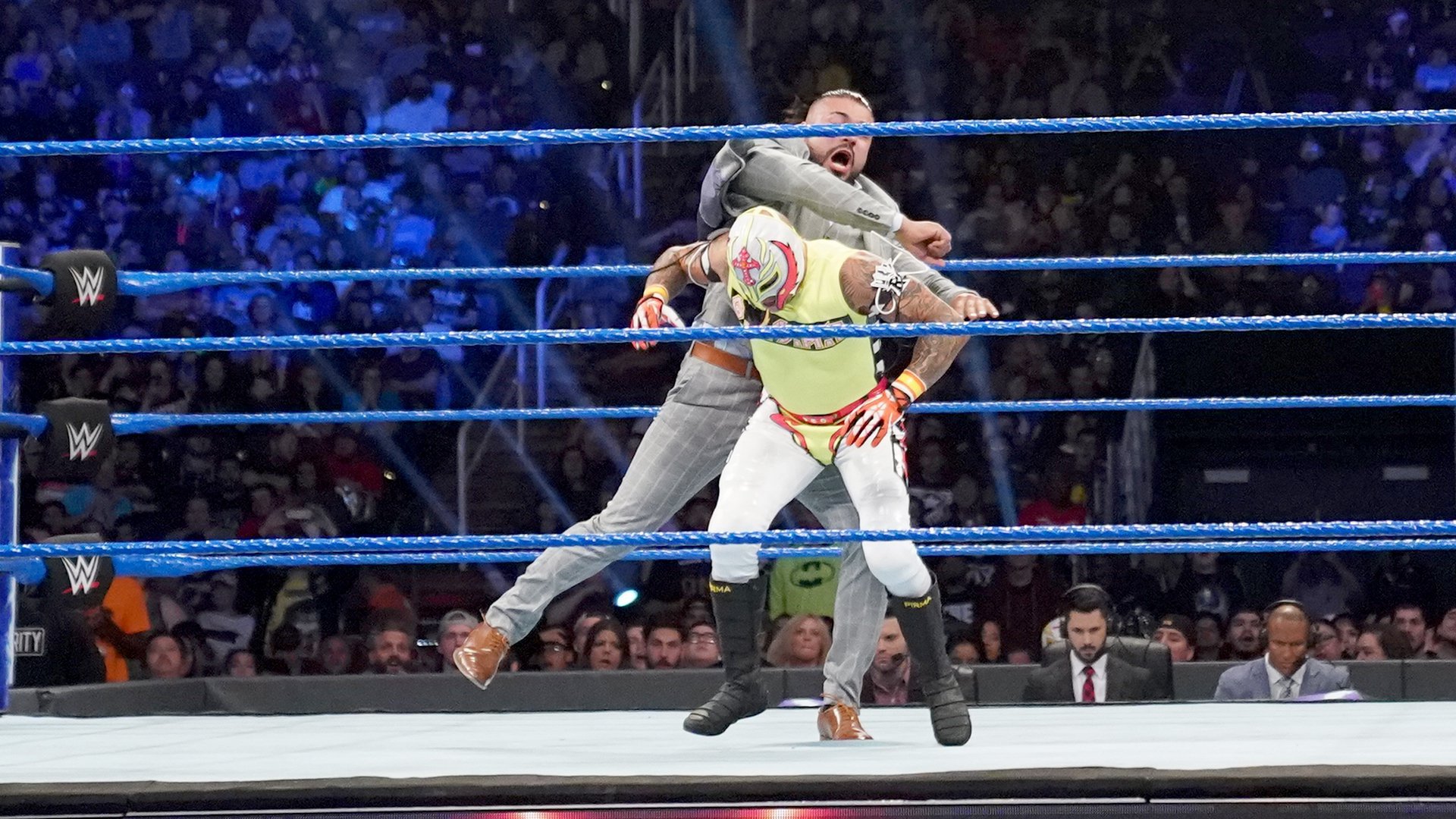 Andrade attacked Rey Mysterio before his match with Samoa Joe