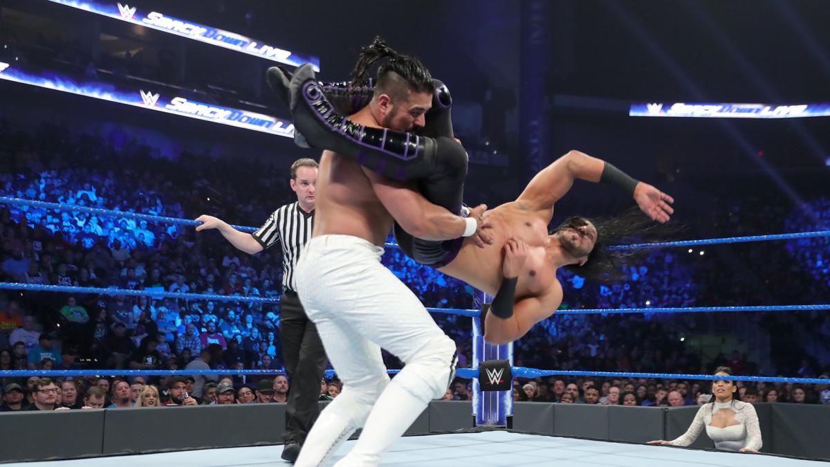 Andrade “Cien” Almas & Samoa Joe def. Rey Mysterio & Mustafa Ali