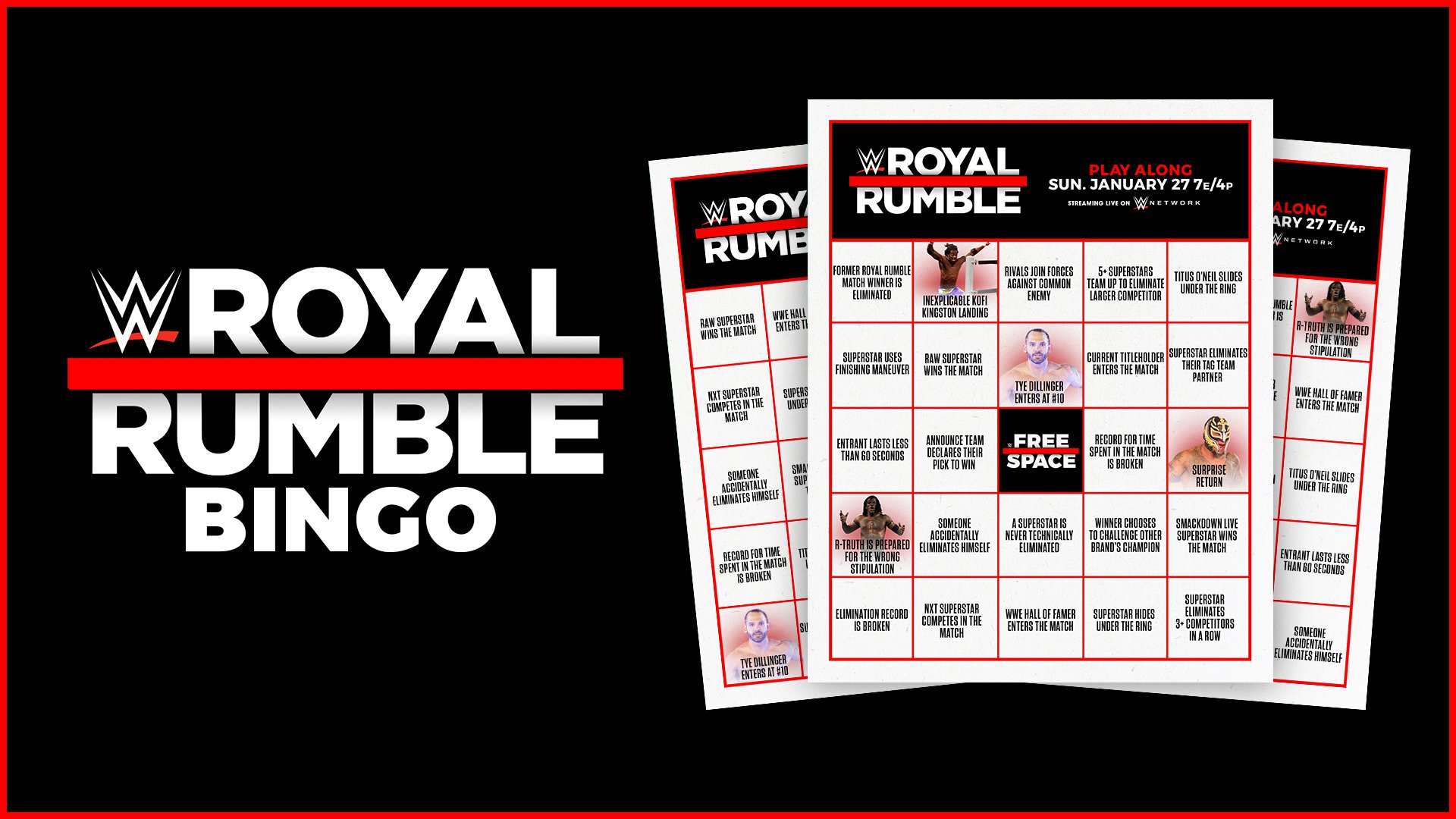 Play Royal Rumble Bingo!