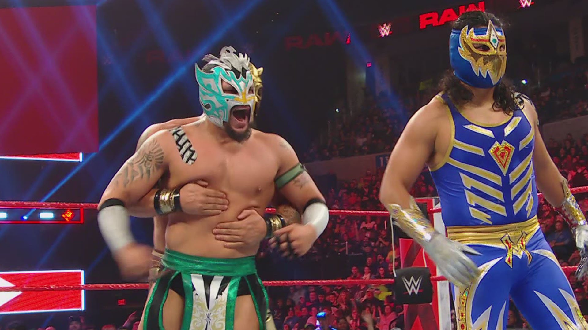 The Lucha House Party def. Jinder Mahal & The Singh Brothers