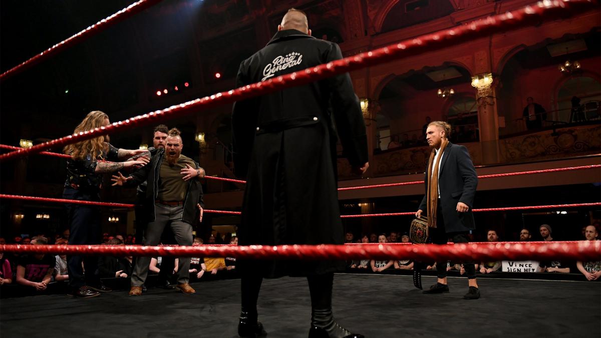 WALTER joined the confrontation between Pete Dunne and Gallus