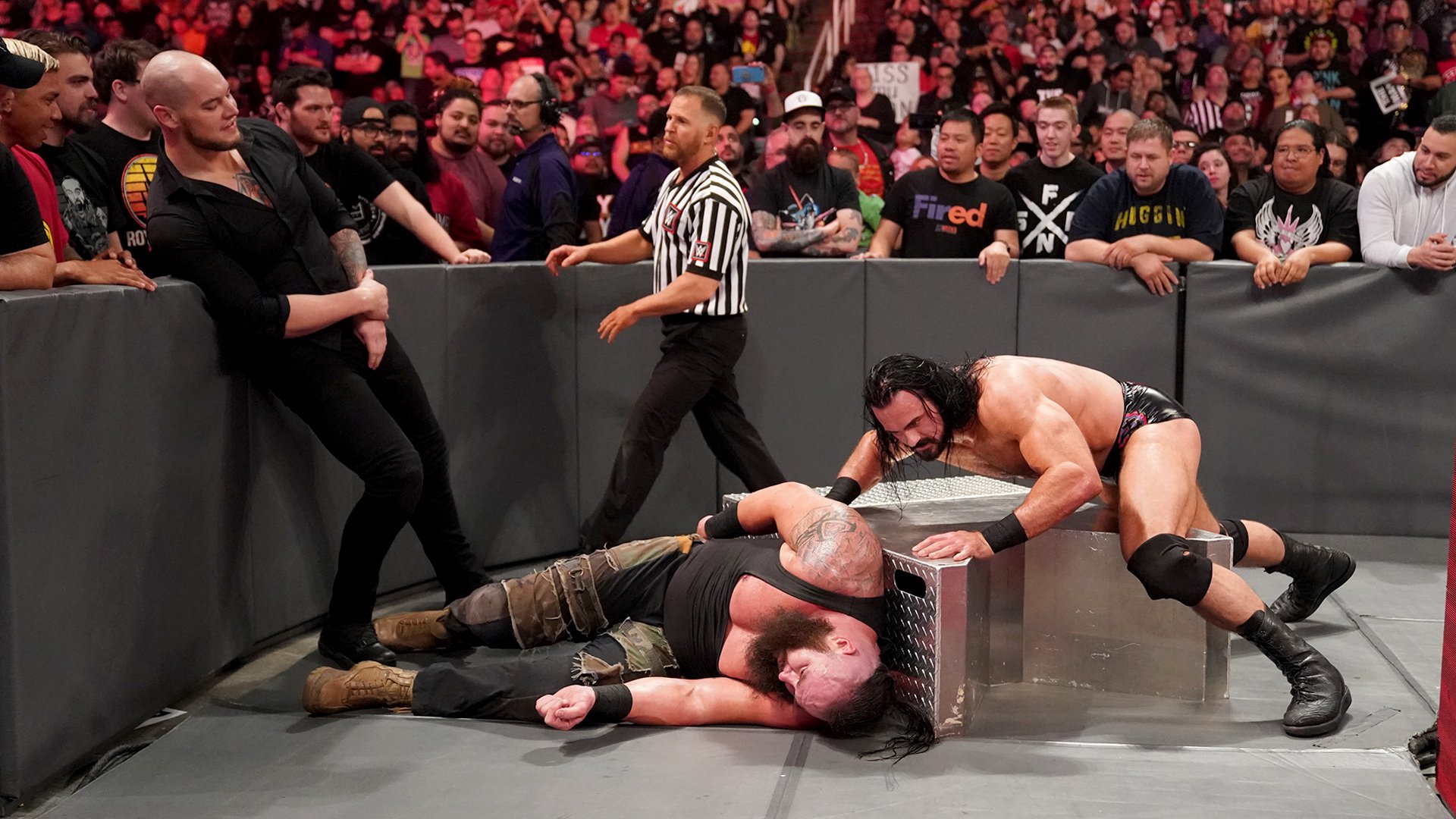 Will Braun Strowman get payback against Drew McIntyre and Baron Corbin?