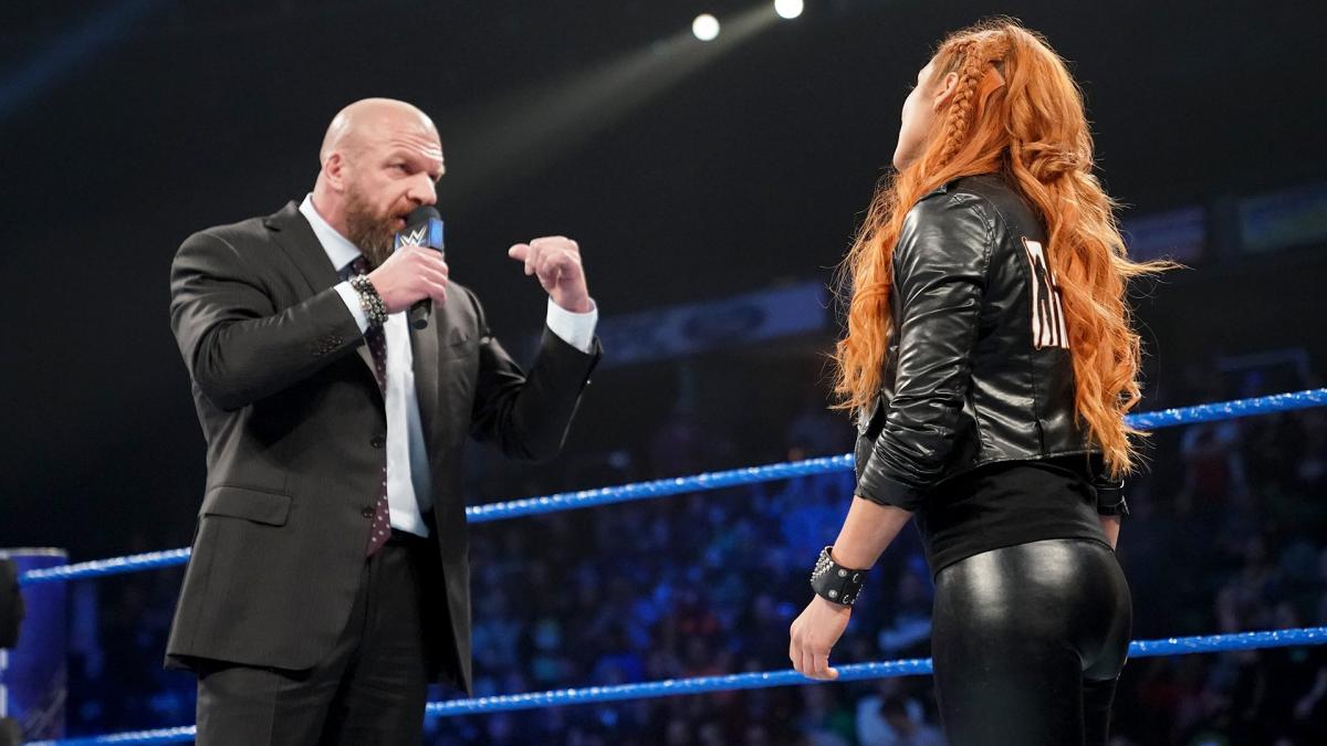 Becky Lynch slapped Triple H during a volatile confrontation