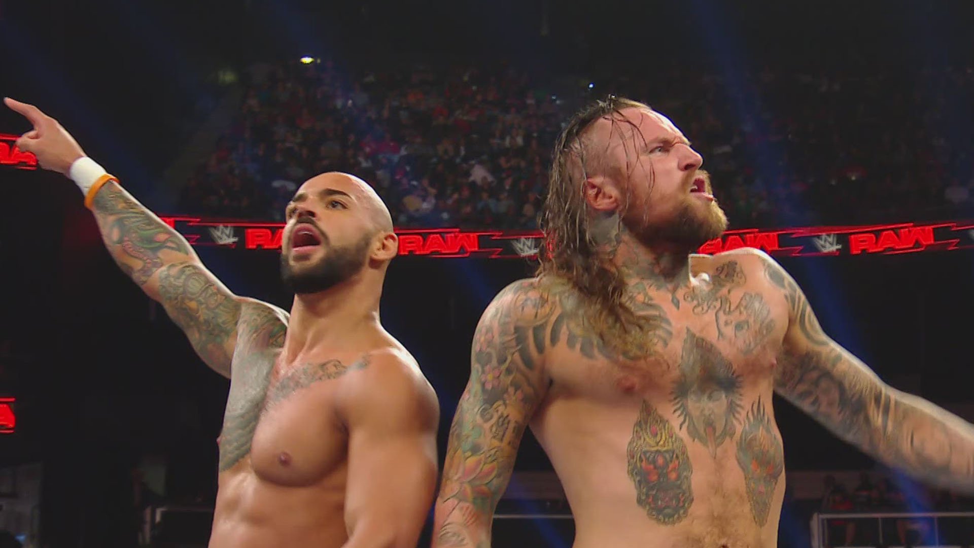 Ricochet & Aleister Black def. Raw Tag Team Champions The Revival