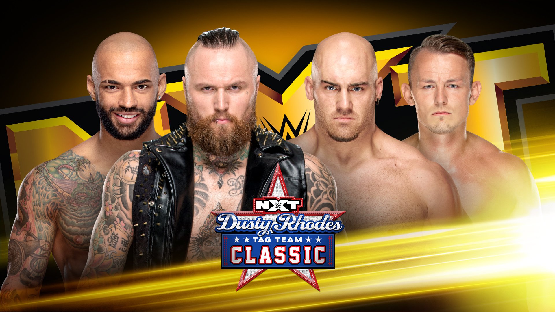 Aleister Black & Ricochet take on Fabian Aichner & Marcel Barthel