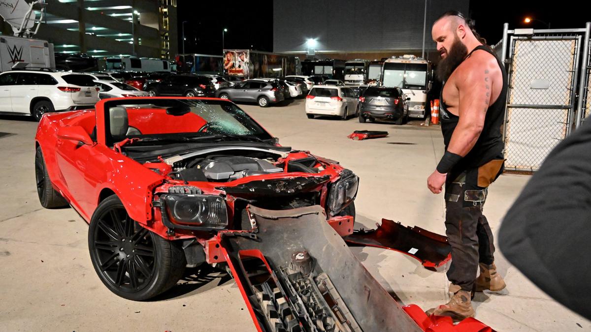 Colin Jost responds to Braun Strowman wrecking gifted car