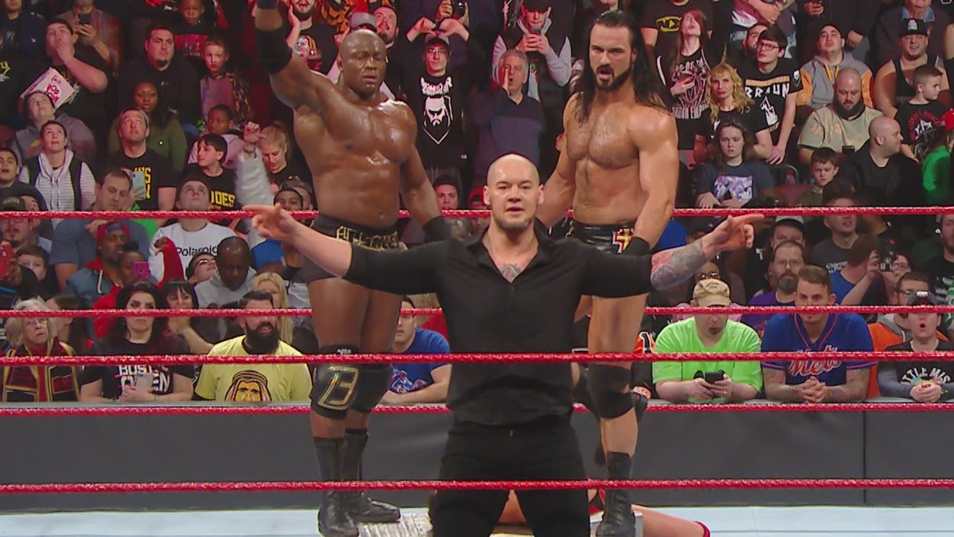 Drew McIntyre, Bobby Lashley & Baron Corbin def. Intercontinental Champion Finn Bálor, Braun Strowman & Kurt Angle