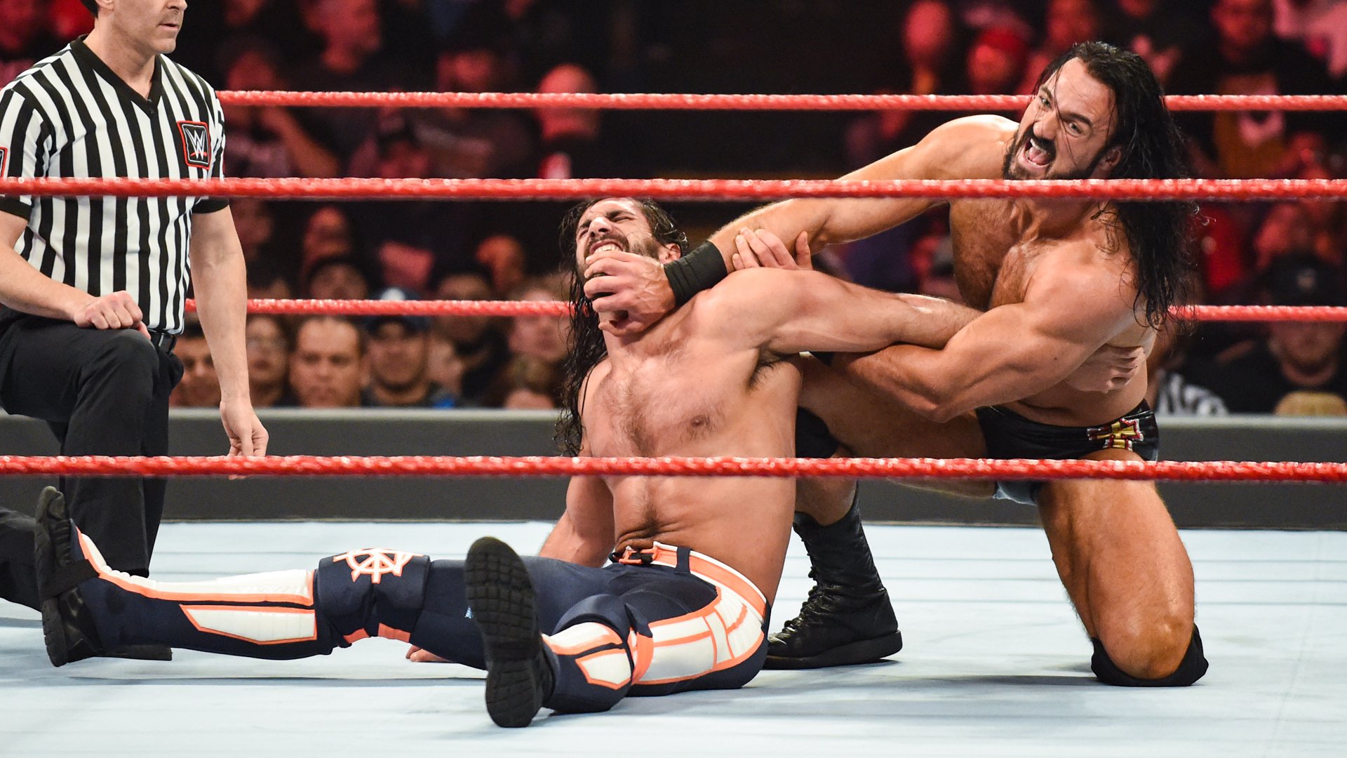 Drew McIntyre def. Seth Rollins and challenged Roman Reigns to a “fight” at WrestleMania