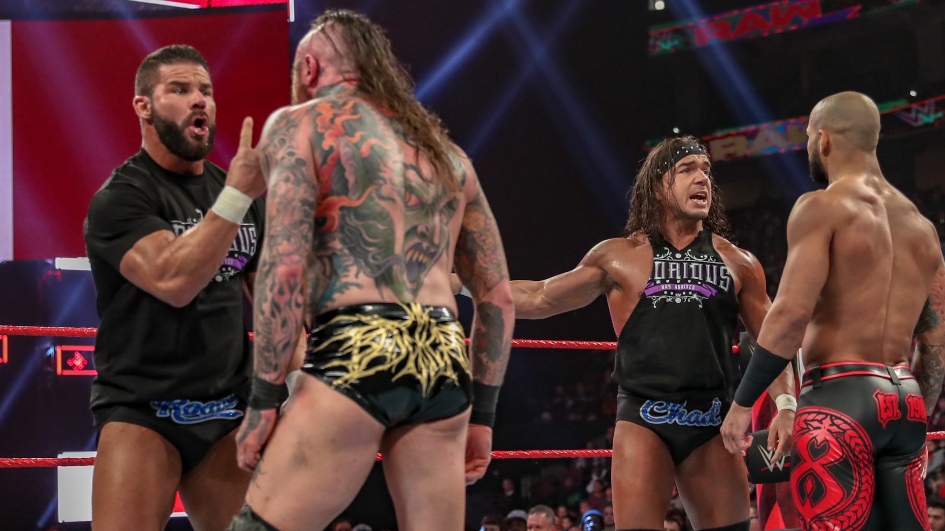 Raw Tag Team Champions The Revival def. Aleister Black & Ricochet via Disqualification