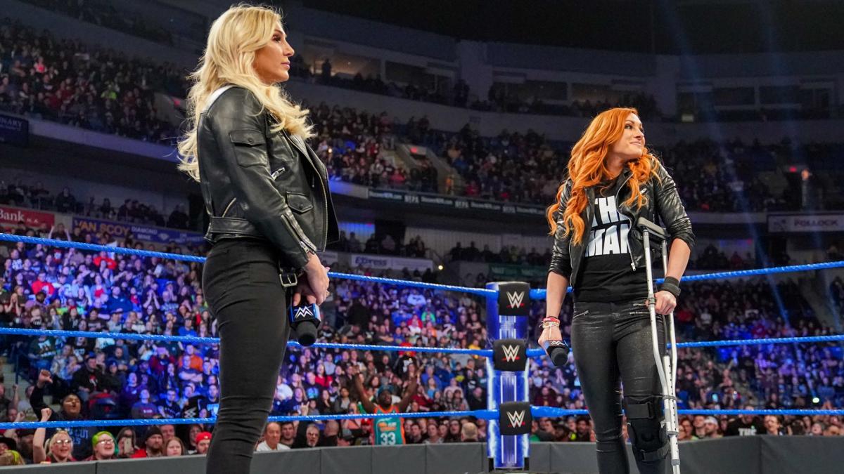 Sparks fly between Becky Lynch and Charlotte Flair ahead of WWE Fastlane