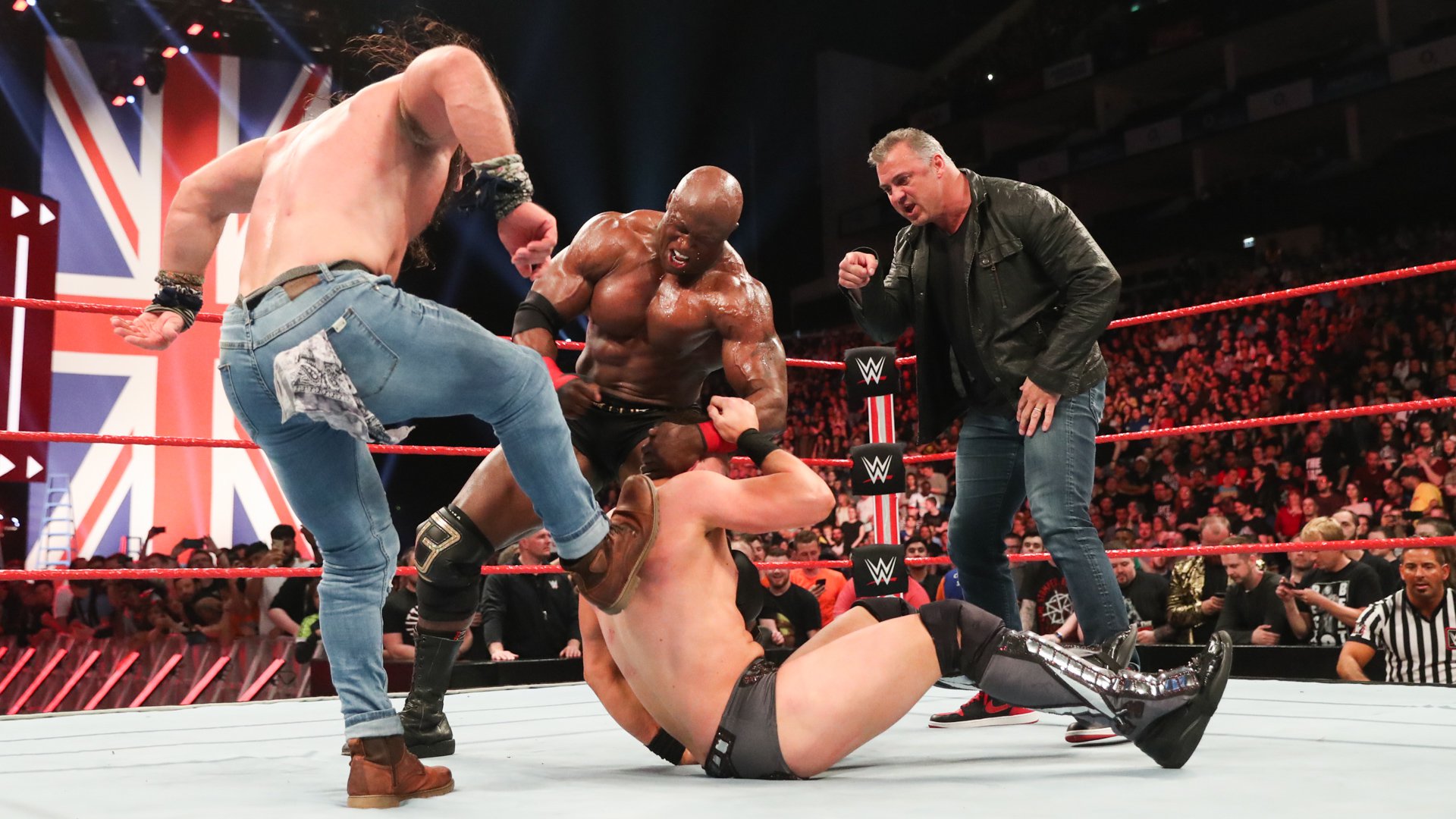 Roman Reigns & The Miz def. Bobby Lashley & Elias via Disqualification