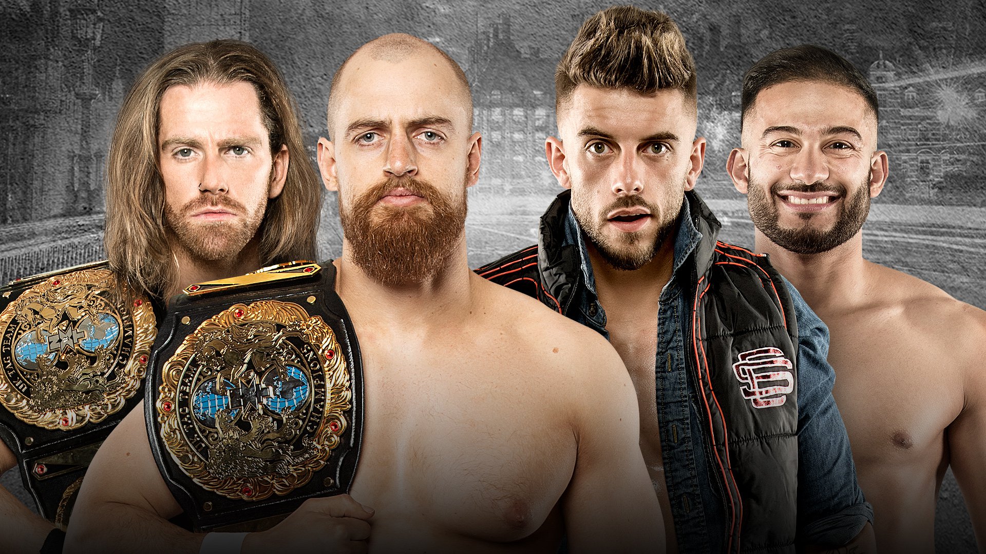 The Grizzled Young Veterans battle Williams & Jordan in a NXT UK Title Match today