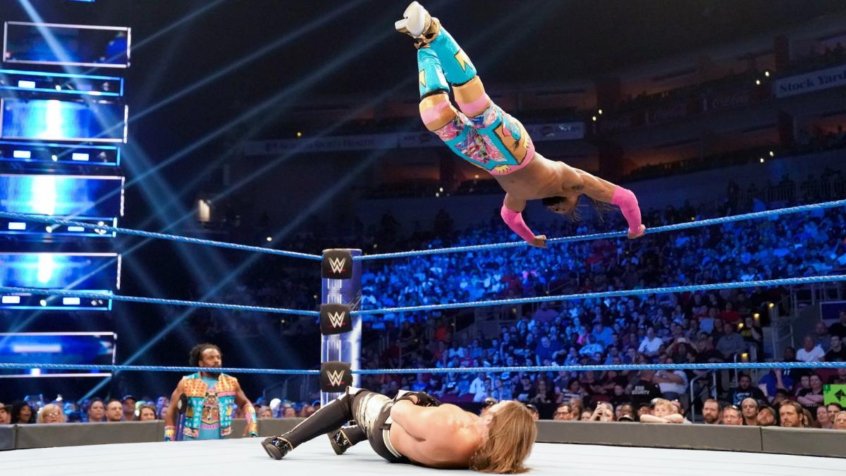 WWE Champion Kofi Kingston def. Sami Zayn and AJ Styles in a Triple Threat Match