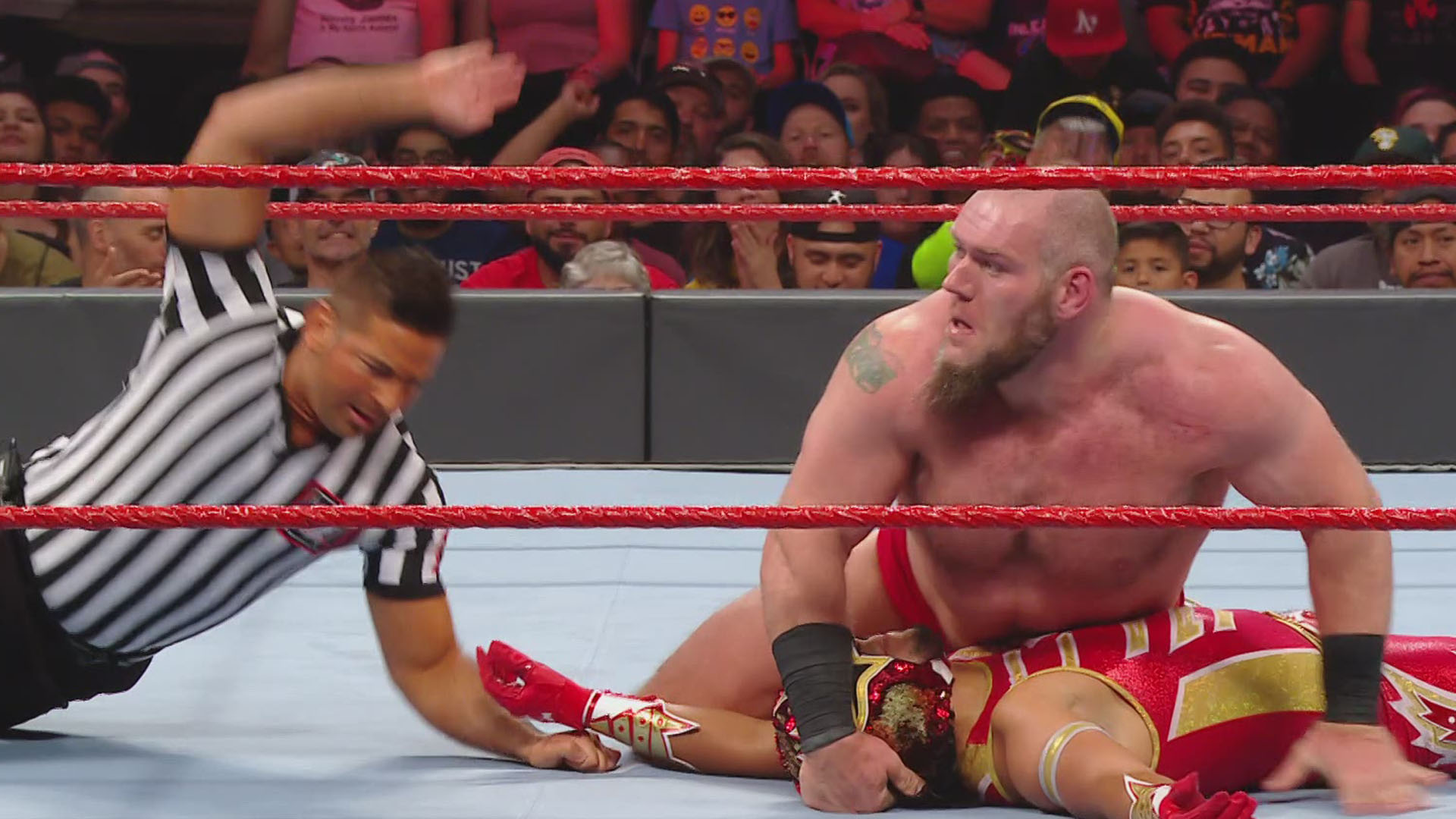 Lars Sullivan def. Lucha House Party (Elimination Match)