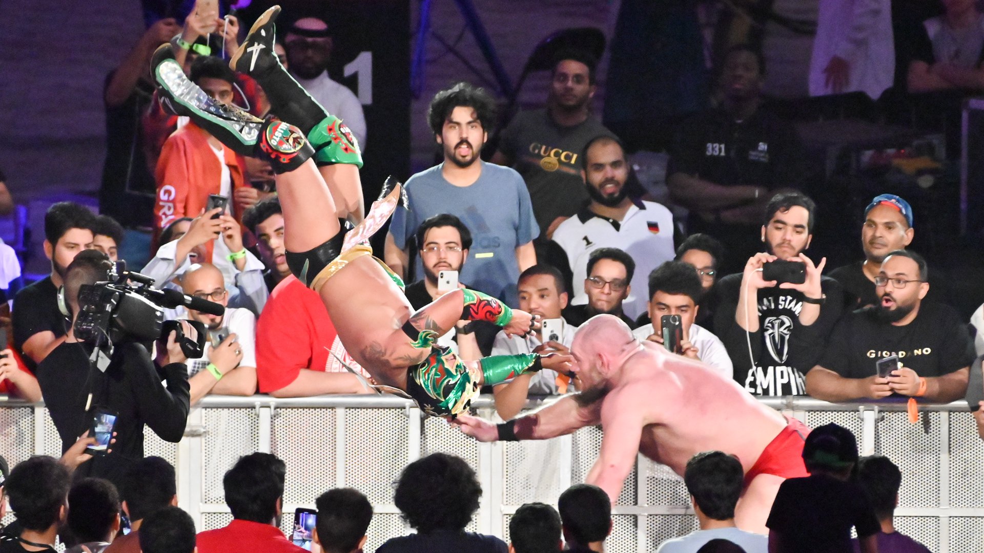 Lucha House Party takes on Lars Sullivan in a 3-on-1 Elimination Handicap Match