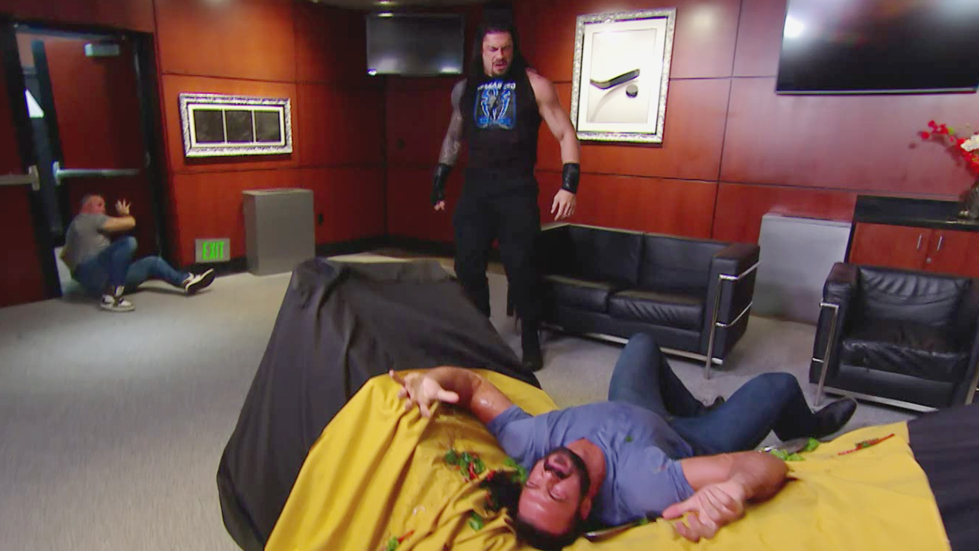 Roman Reigns brawled with Shane McMahon, Drew McIntyre and The Revival backstage