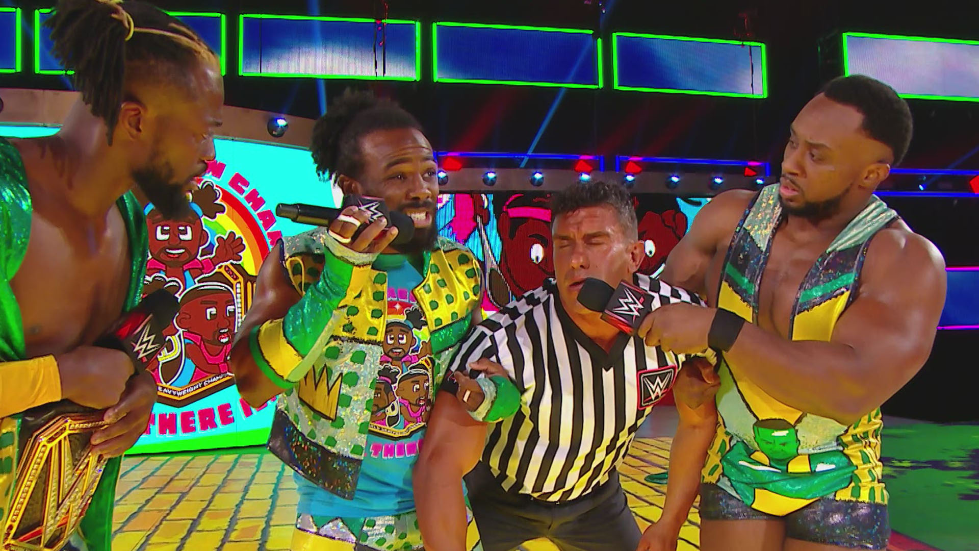 The New Day def. Baron Corbin, Kevin Owens & Sami Zayn (2-out-of-3 Falls Match)