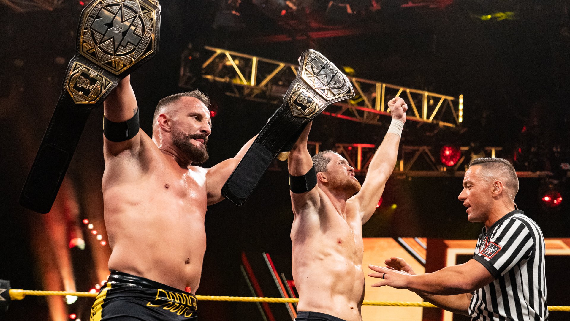 Bobby Fish & Kyle O’Reilly def. The Street Profits to win the NXT Tag Team Championship