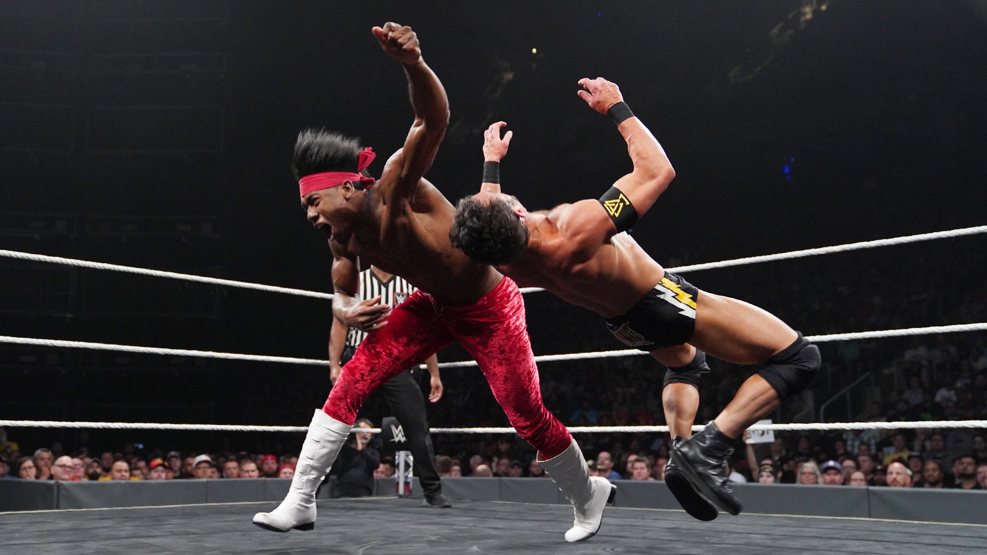 NXT North American Champion The Velveteen Dream def. Roderick Strong and Pete Dunne (Triple Threat Match)