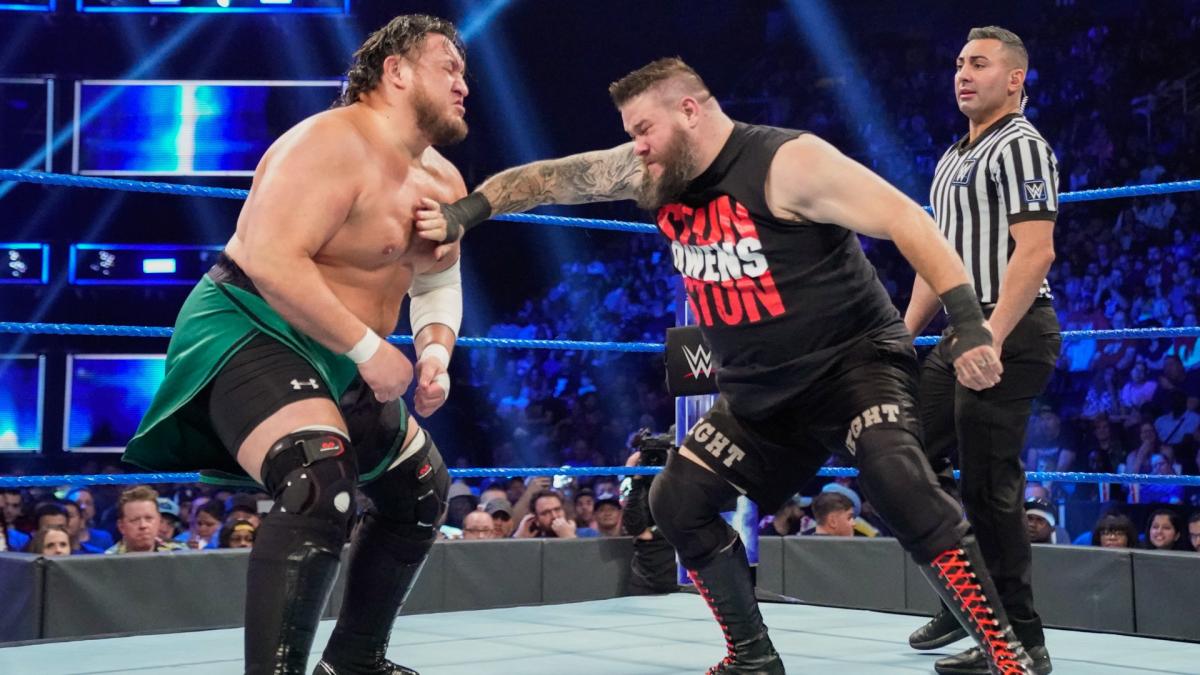 Samoa Joe def. Kevin Owens with Elias as the Special Guest Outside Enforcer