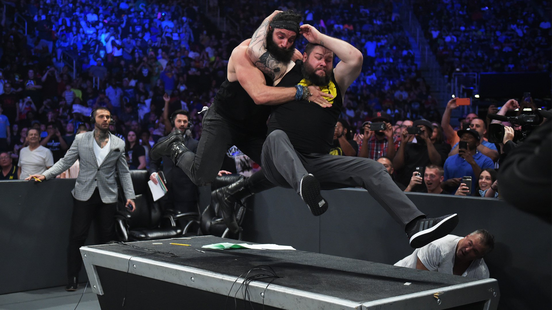 Shane McMahon’s appearance on “The Kevin Owens Show” led to a volatile brawl