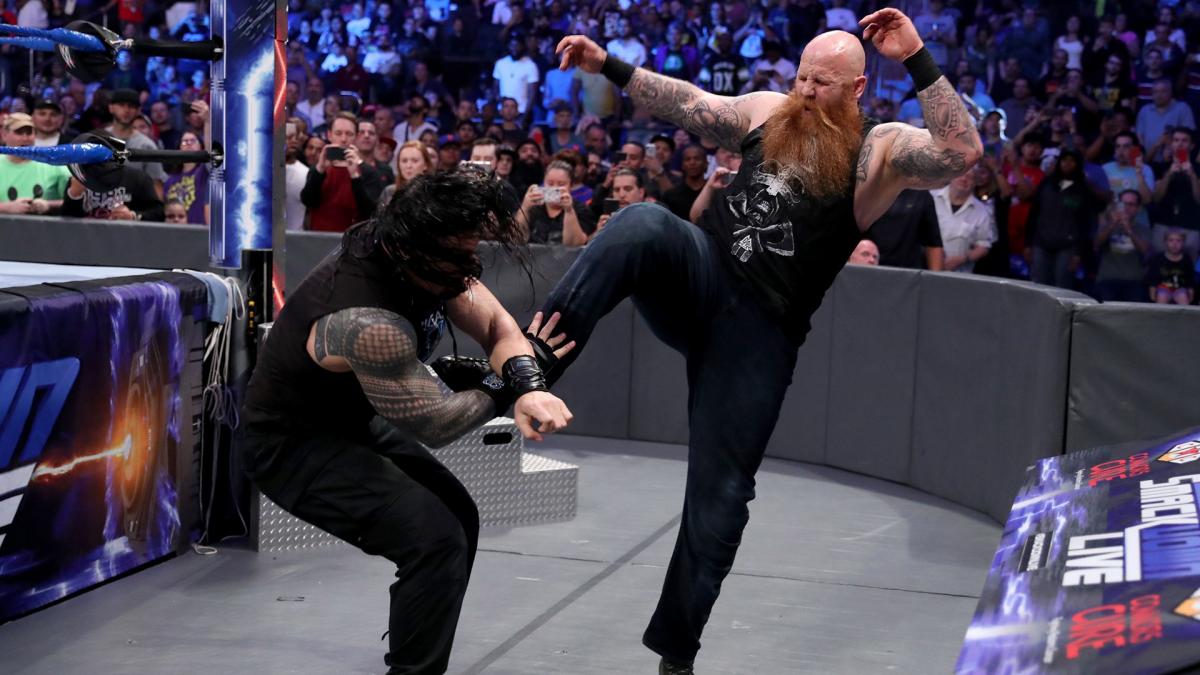 Roman Reigns and Erick Rowan threw down in a chaotic brawl