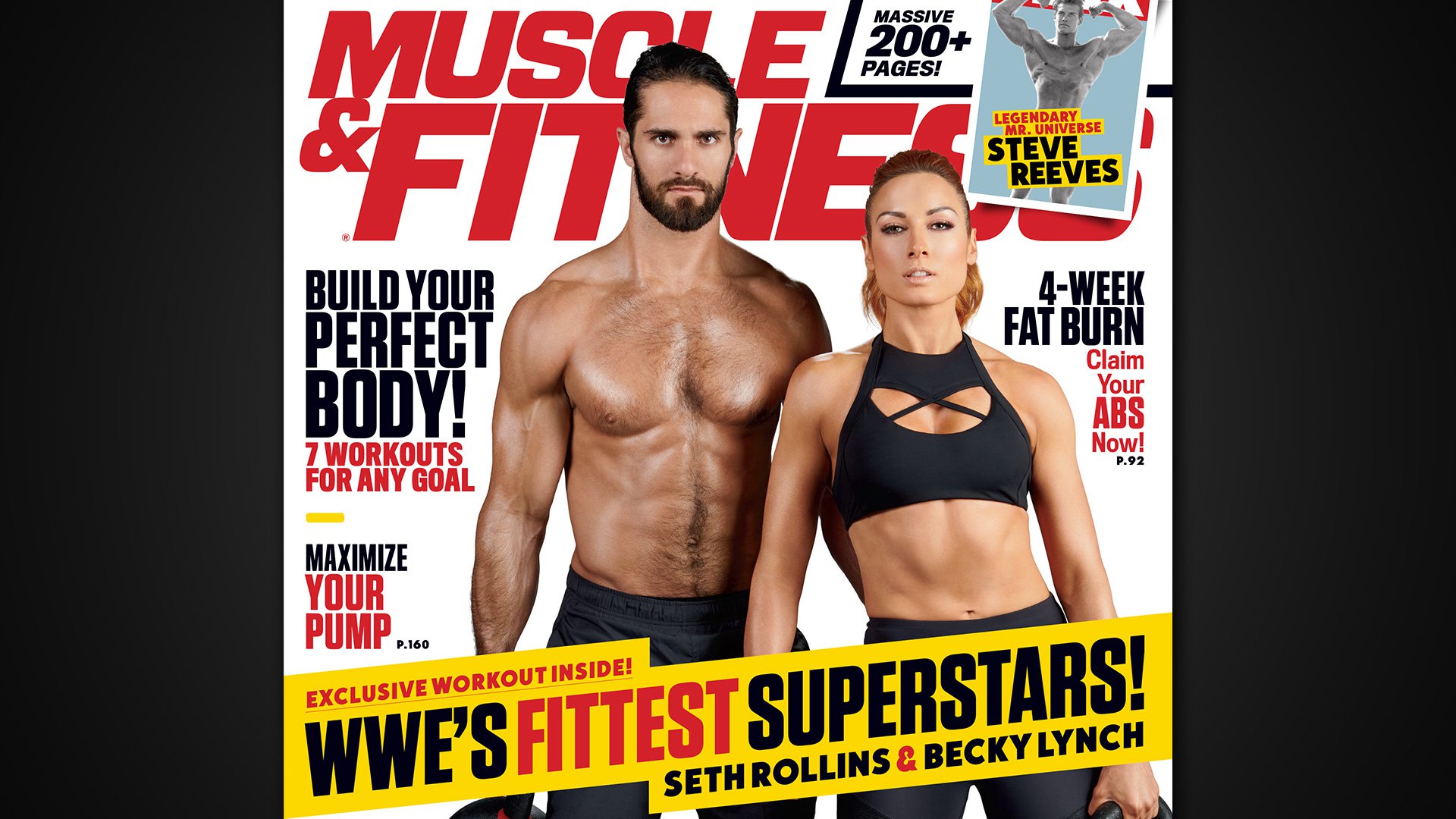 Seth Rollins & Becky Lynch featured on the cover of “Muscle & Fitness”