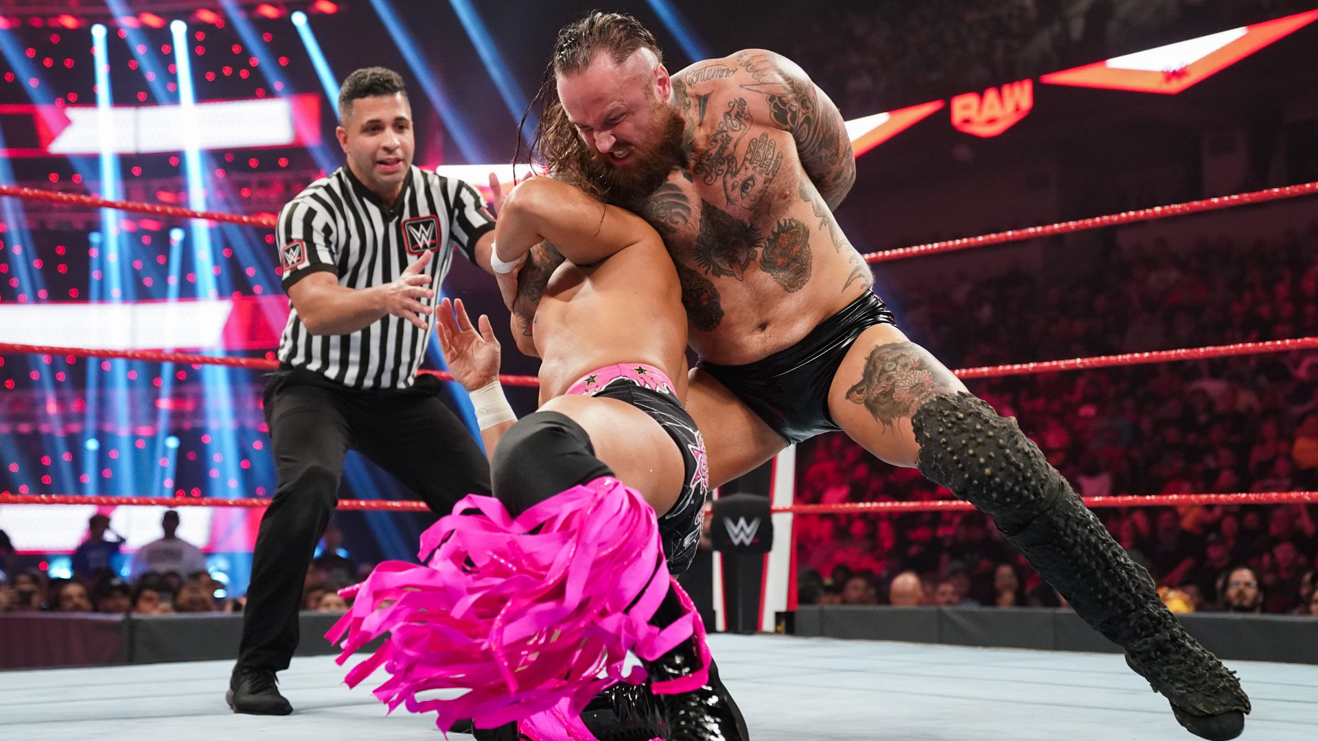 Aleister Black def. The Singh Brothers (1-on-2 Handicap Match)