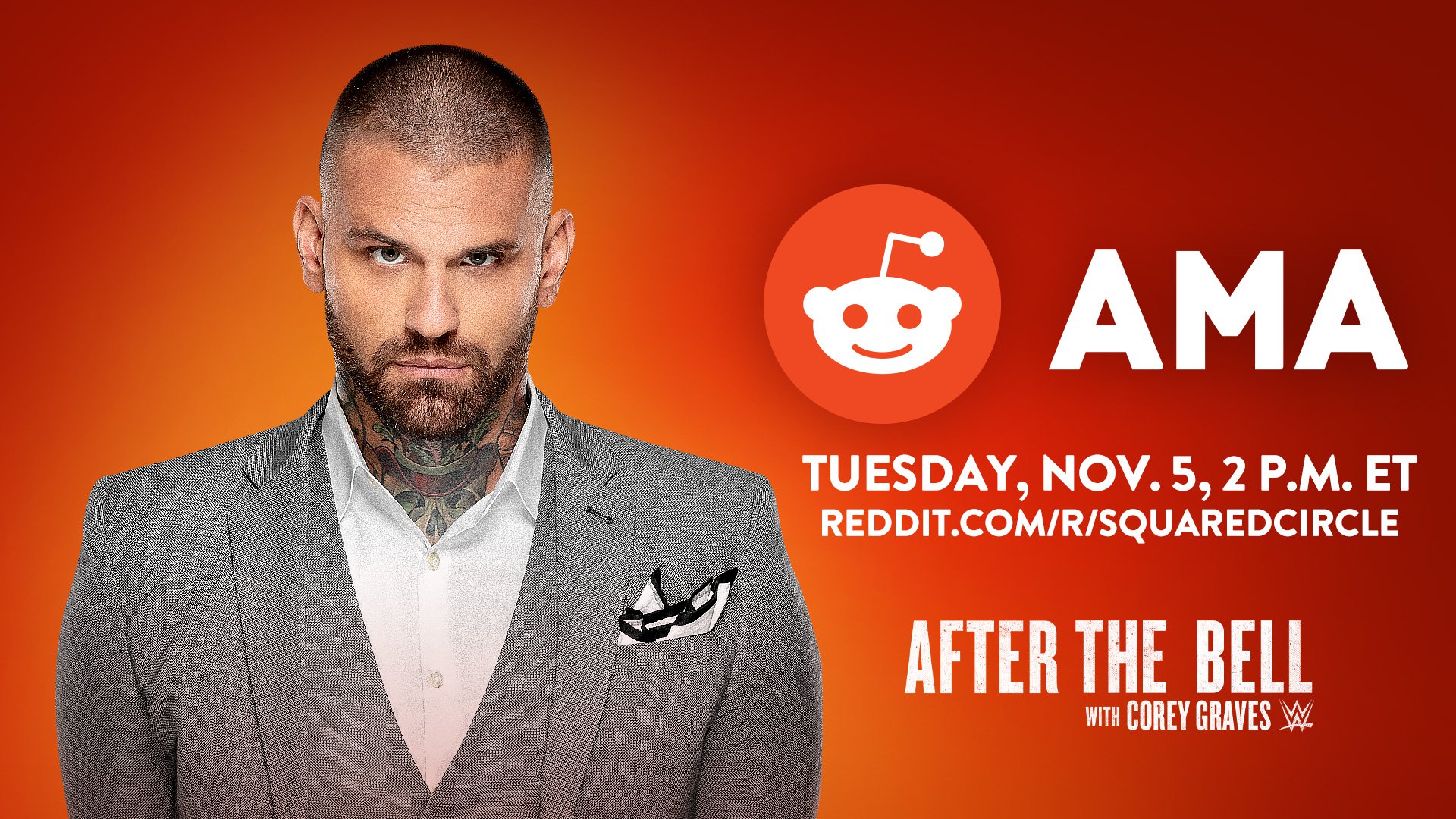 Corey Graves to host Reddit AMA next Tuesday at 2 p.m. ET