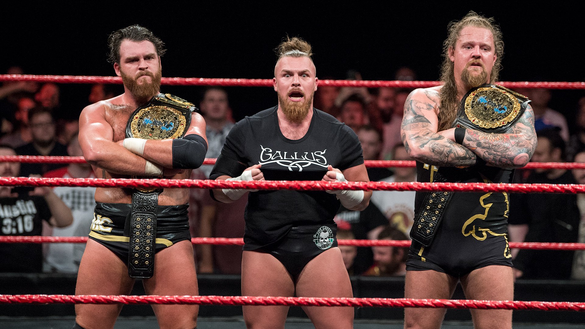 Gallus def. Mark Andrews & Flash Morgan Webster to win the NXT UK Tag Team Championships