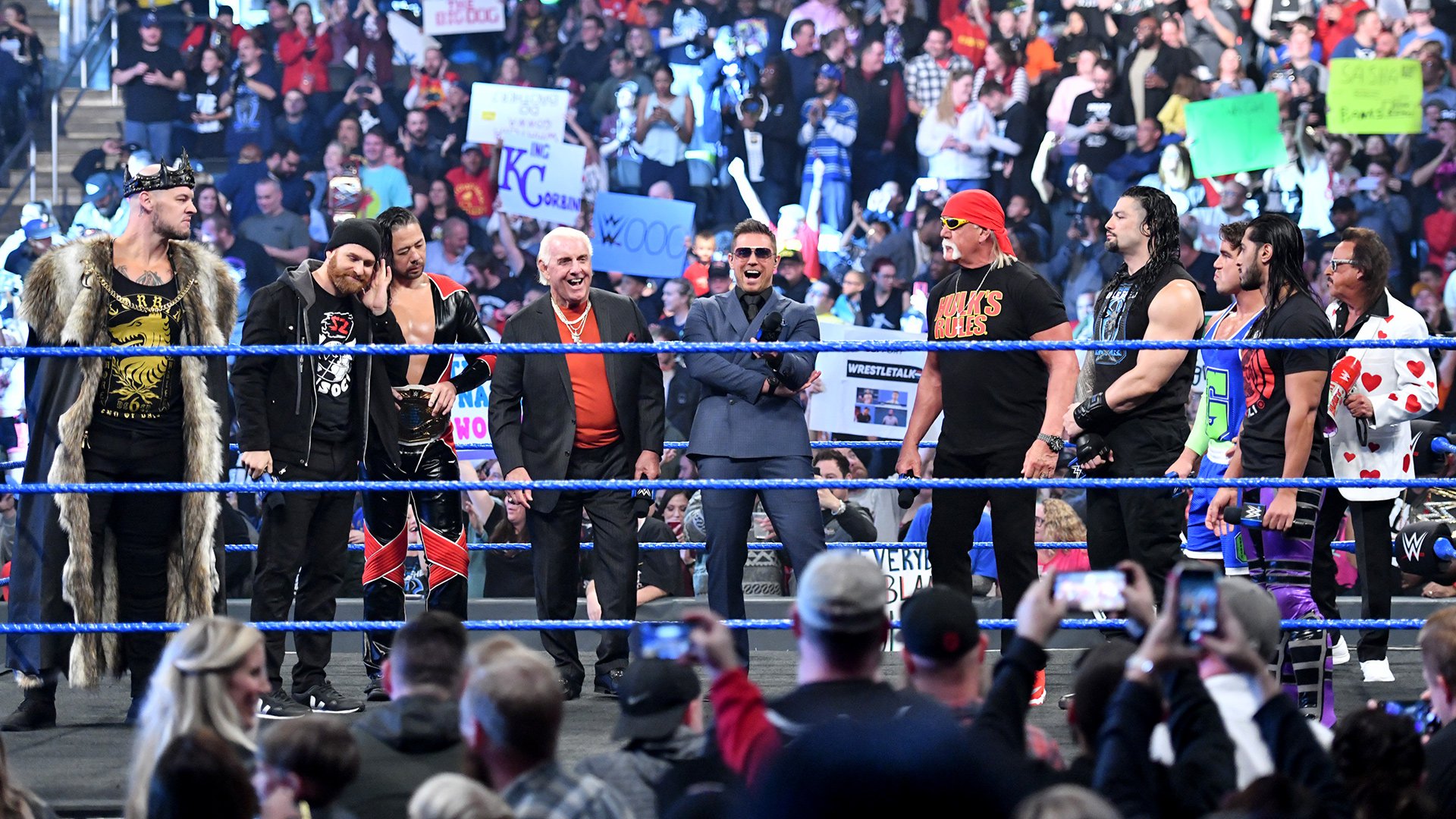 Team Hogan and Team Flair came to blows on “Miz TV”