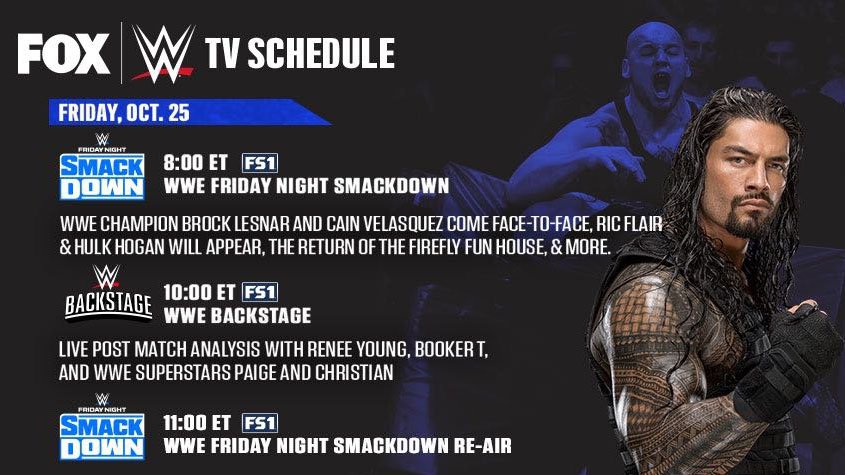 Tune in to FS1 and FOX this weekend for special WWE programming