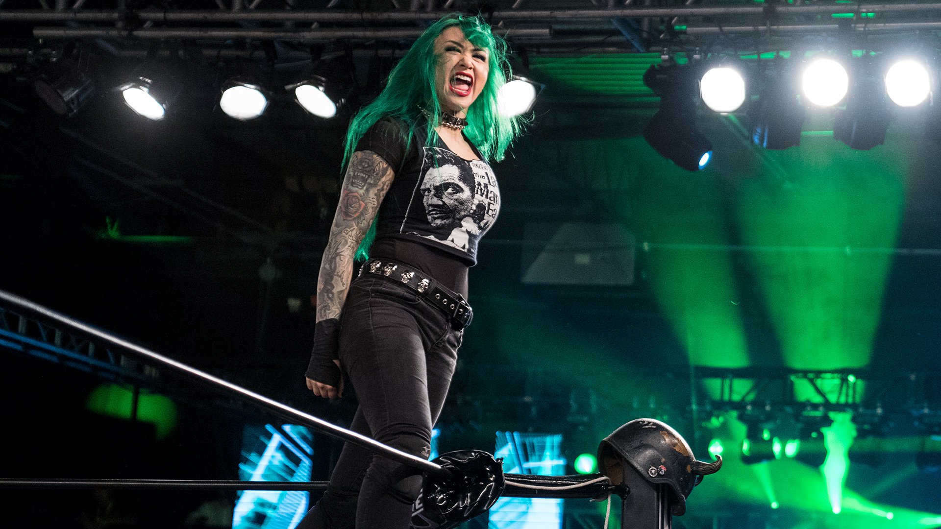 William Regal presents Shotzi Blackheart with NXT contract at EVOLVE Wrestling