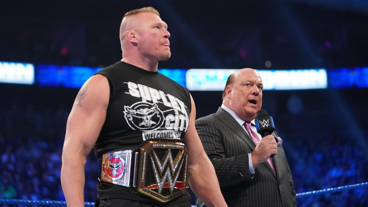 WWE Champion Brock Lesnar was interrupted by Cain Velasquez and Rey Mysterio