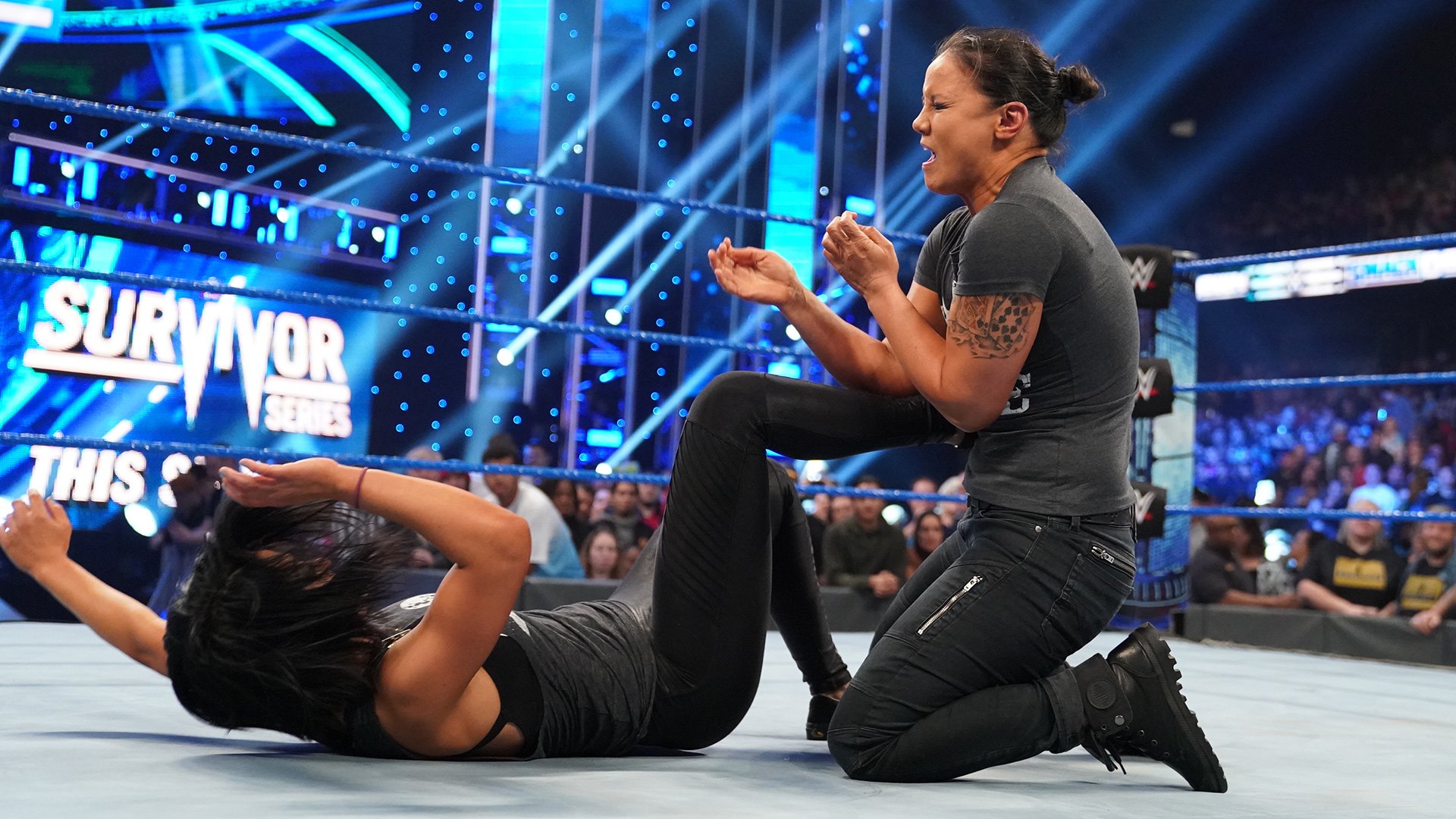 Bayley looked to get the upper hand on Shayna Baszler ahead of Survivor Series