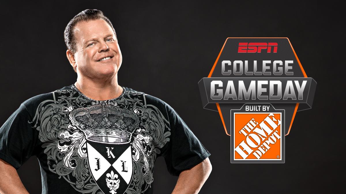 Jerry “The King” Lawler makes his picks on ESPN’s “College GameDay”