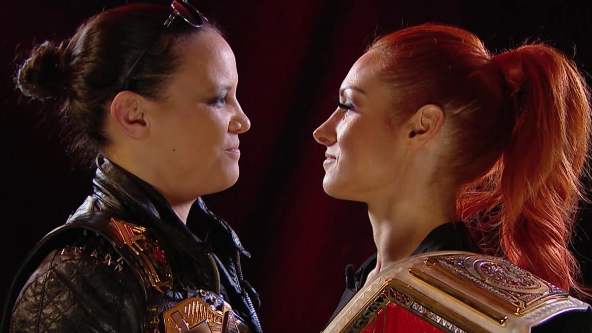 NXT Women’s Champion Shayna Baszler confronted Raw Women’s Champion Becky Lynch during a sit-down interview