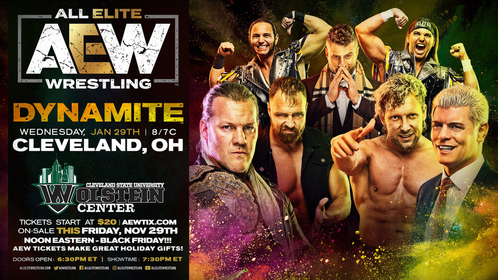 AEW DYNAMITE Comes To Cleveland January 29th. Tickets On-Sale Now!