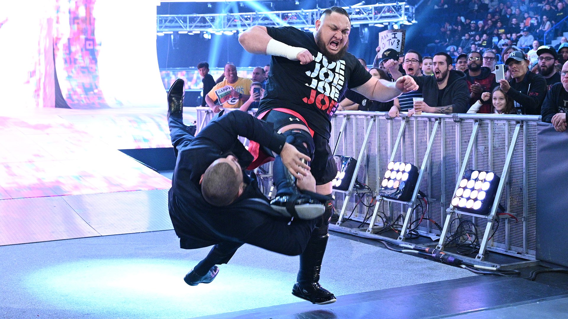 Kevin Owens, Seth Rollins, AOP and Samoa Joe brawled