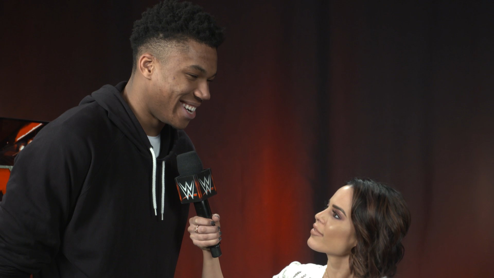 NBA star Giannis Antetokounmpo showed off his best WWE moves before the Milwaukee Bucks’ 17th straight win