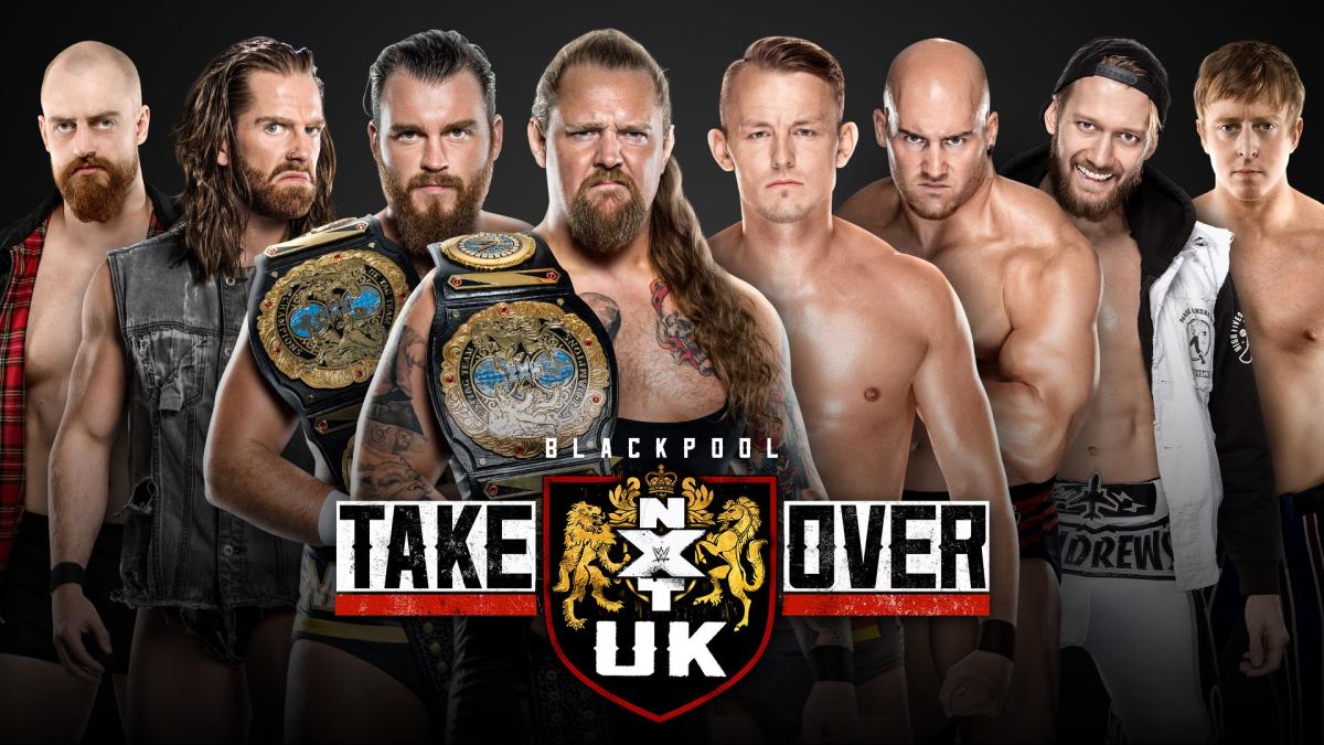 NXT UK Tag Team Champions Mark Coffey & Wolfgang vs. Marcel Barthel & Fabian Aichner vs. The Grizzled Young Veterans vs. Mark Andrews & Flash Morgan Webster (4-Way Ladder Match)