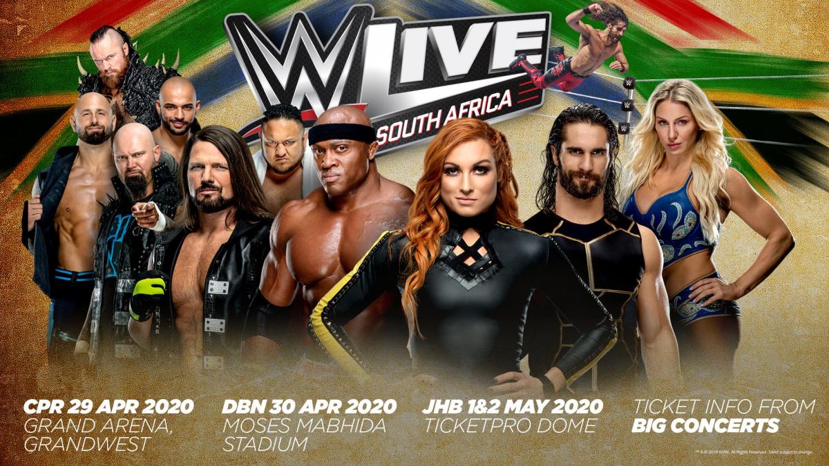 WWE LIVE returns to South Africa in 2020