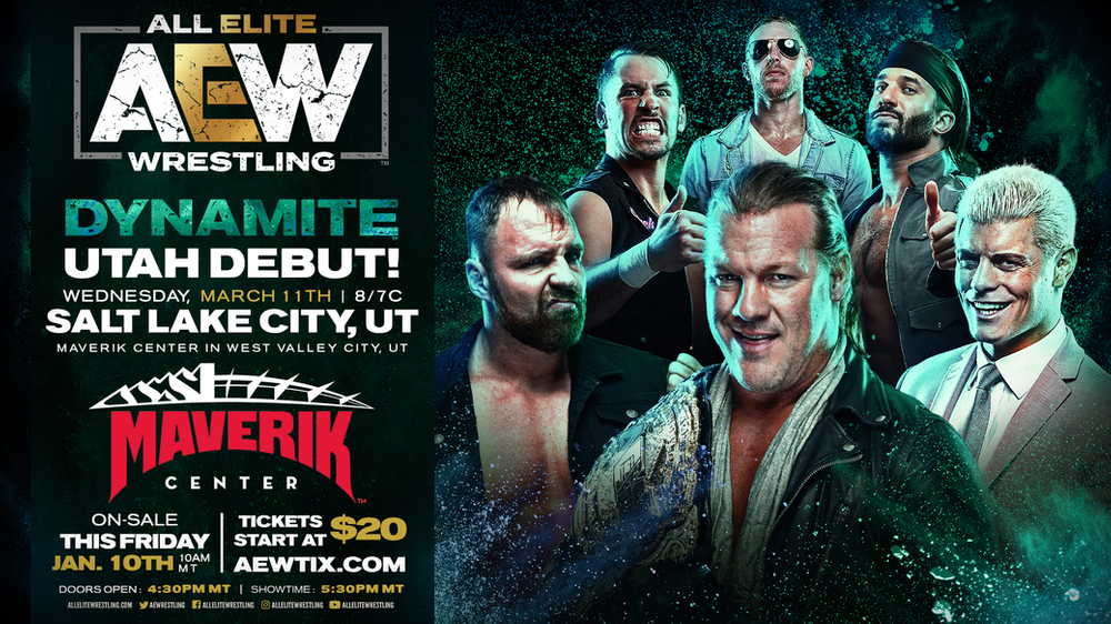 AEW DYNAMITE Comes To Salt Lake City March 11th. Tickets On-Sale This Friday!