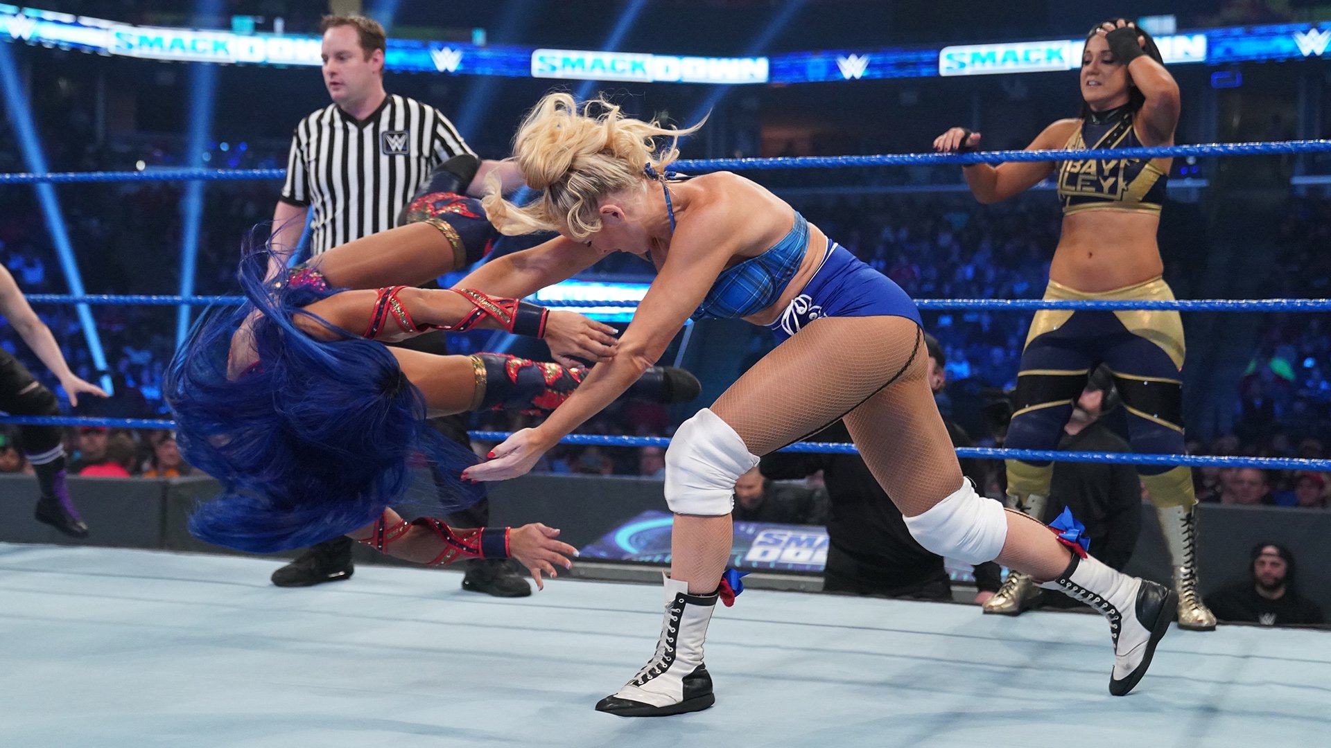 Lacey Evans & Dana Brooke def. Sasha Banks & Bayley and Alexa Bliss & Nikki Cross