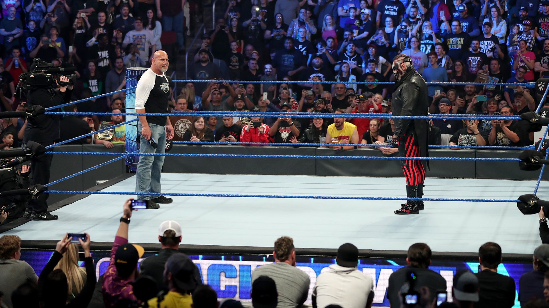 Goldberg and “The Fiend” Bray Wyatt got into an explosive encounter to close out SmackDown