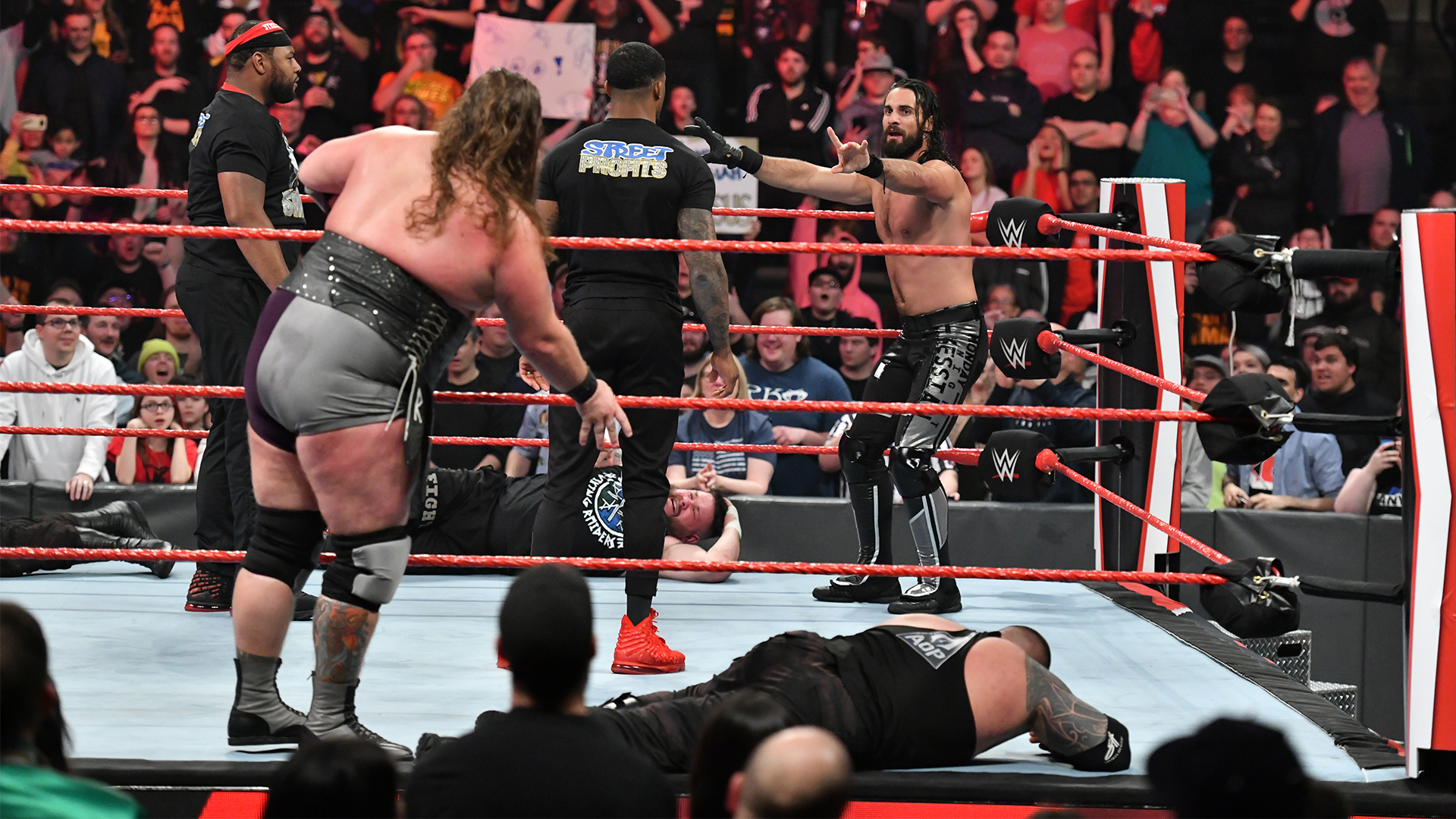 Kevin Owens & The Viking Raiders vs. Raw Tag Team Champion Murphy & AOP via Disqualification