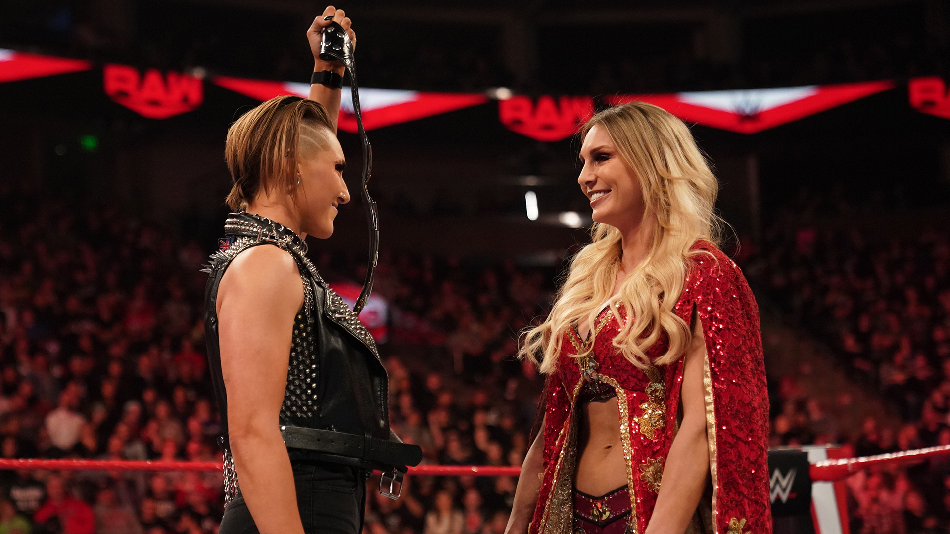 NXT Women’s Champion Rhea Ripley confronted Charlotte Flair